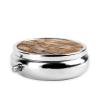 Wall Texture Print Pill Box 3 Compartment Small Pill Case with Mirror Pill Organizer for Outdoor Travel Pocket Purse view 3