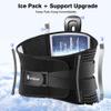 Bracepost Back Brace for Lower Back Pain,Reusable Ice Pack for Injuries Lumbar Support Belt for Men Women,Bionic Spine Design Back Brace with Cold Pad for Sciatica Herniated Disc,M view 3