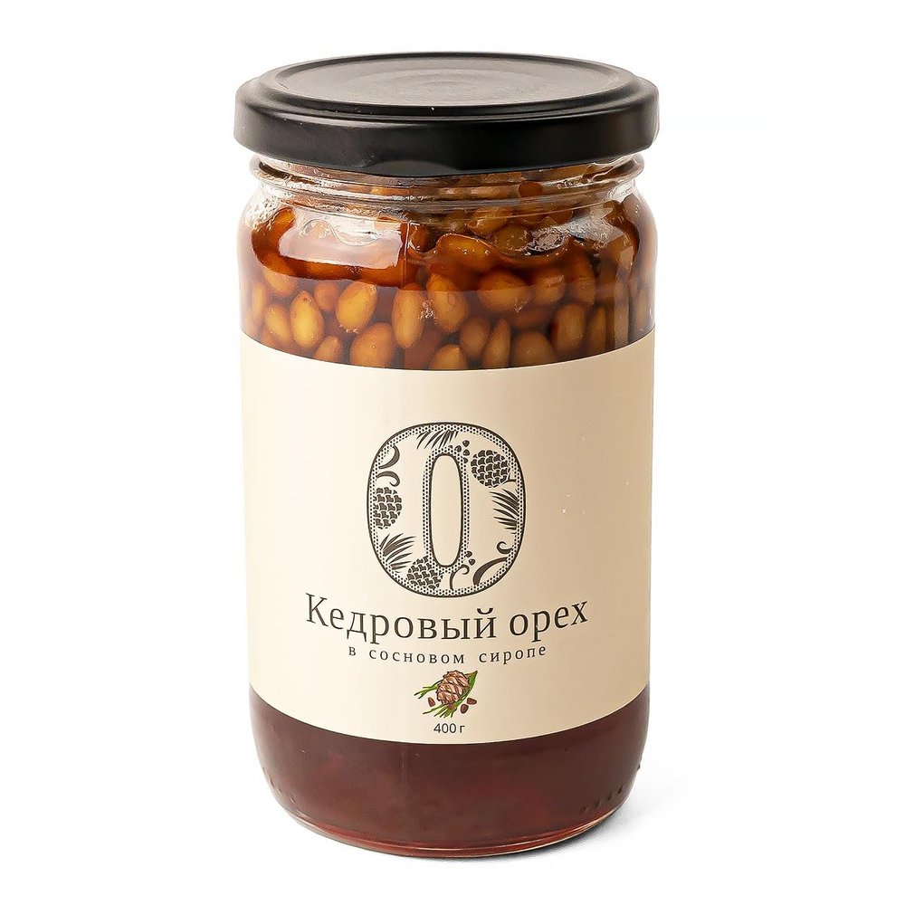 Cedar Nuts in Pine Syrup Russian Forest Natural and Healthy Dessert 400g / 14.11oz