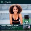Secret Element Sea Moss Capsules with Burdock Root, Bladderwrack & Muira Puama  Plant-Based Sea Moss Supplement with Raw Powder  120 Capsules view 4