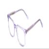 Calabria Ernest 4854 Cat-Eye Blue Light Blocking Reading Glasses +2.50 Lilac Purple Crystal Patterned Silver Men Women 51mm view 2