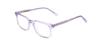 Calabria Ernest 4854 Cat-Eye Blue Light Blocking Reading Glasses +0.50 Lilac Purple Crystal Patterned Silver Men Women 51mm view 2