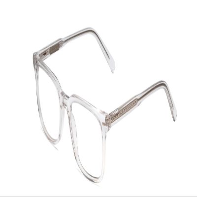 Calabria Ernest 4854 Cat-Eye Reading Glasses +3.50 Clear Crystal Patterned Silver Men Women 54mm