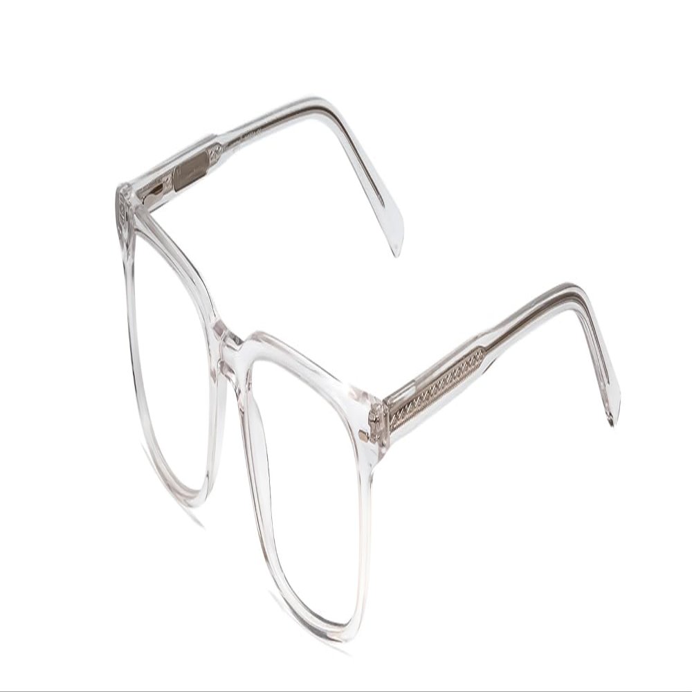 Calabria Ernest 4854 Cat-Eye Reading Glasses +3.50 Clear Crystal Patterned Silver Men Women 54mm