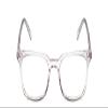 Calabria Ernest 4854 Cat-Eye Reading Glasses +3.50 Clear Crystal Patterned Silver Men Women 54mm view 2