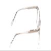 Calabria Ernest 4854 Cat-Eye Reading Glasses +3.50 Clear Crystal Patterned Silver Men Women 54mm view 3