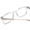 Calabria Ernest 4854 Cat-Eye Reading Glasses +3.50 Clear Crystal Patterned Silver Men Women 54mm view 4