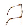 Calabria Ernest 4859 Cat-Eye Reading Glasses +5.00 Brown Amber Gold Tortoise Havana Silver Women view 3