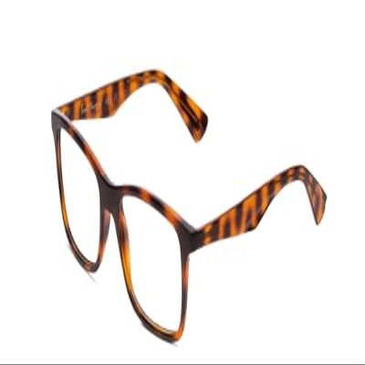 Calabria Ernest 4857 Cat-Eye Reading Glasses +2.25 Shiny Tiger Brown Yellow Orange Tortoise Havana Men Women 53mm