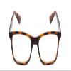 Calabria Ernest 4857 Cat-Eye Reading Glasses +2.25 Shiny Tiger Brown Yellow Orange Tortoise Havana Men Women 53mm view 3