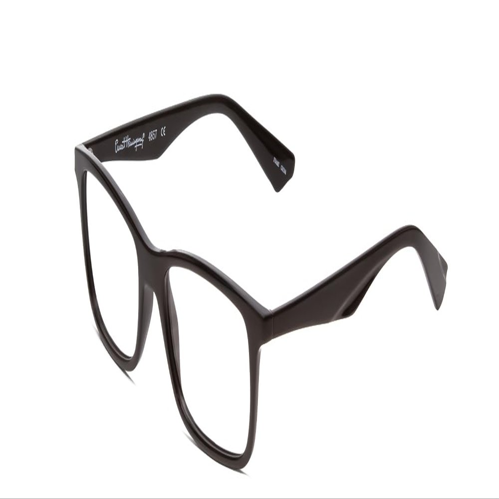 Calabria Ernest 4857 Cat-Eye Blue Light Blocking Reading Glasses +4.00 Gloss Black Men Women 53mm
