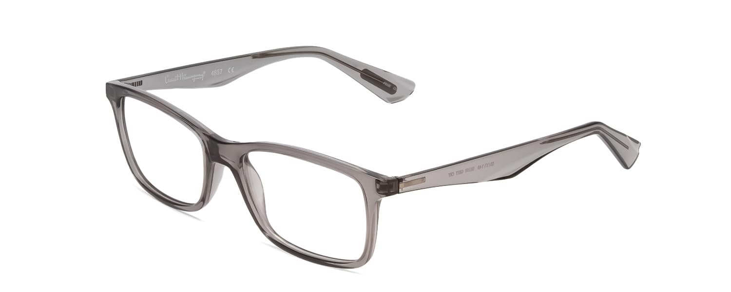 Calabria Ernest 4857 Cat-Eye Reading Glasses +1.75 Shiny Shadow Grey Crystal Men Women 53mm