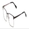 Calabria Ernest 4863 Rectangular Blue Light Blocking Reading Glasses +3.50 Satin Black/Silver Geometric Pattern Men Women view 1