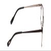 Calabria Ernest 4863 Rectangular Blue Light Blocking Reading Glasses +3.50 Satin Black/Silver Geometric Pattern Men Women view 2