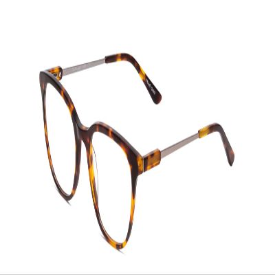 Calabria Ernest 4859 Cat-Eye Reading Glasses +7.00 Brown Amber Gold Tortoise Havana Silver Women