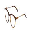 Calabria Ernest 4859 Cat-Eye Reading Glasses +7.00 Brown Amber Gold Tortoise Havana Silver Women view 1