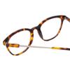 Calabria Ernest 4859 Cat-Eye Reading Glasses +7.00 Brown Amber Gold Tortoise Havana Silver Women view 4