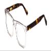 Calabria Ernest 4861 Cat-Eye Blue Light Blocking Reading Glasses +0.75 Clear Crystal/Brown Tortoise Havana Men Women view 1