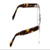 Calabria Ernest 4861 Cat-Eye Blue Light Blocking Reading Glasses +0.75 Clear Crystal/Brown Tortoise Havana Men Women view 2