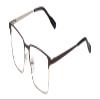 Calabria Ernest 4863 Rectangular Blue Light Filter Reading Glasses +2.75 Satin Gun Metal/Silver Geometric Pattern Men Women view 1