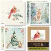 Home by GranolaGear-Christmas Swedish Dishcloths for Kitchen 6-Pack Reusable Paper Towels, Eco-Friendly, Compostable, Biodegradable Dish Wash Cloth Sponge, Holiday Watercolor Snow Art-Winter Cardinal view 1