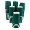 Heyiwell 8 oz Insulated Ripple Paper Coffee Cup 500 Pack Disposable Coffee Cups Suitable for Cold/Hot Coffee, Chocolate, Juice or Tea,Green view 1