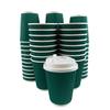 Heyiwell 8 oz Insulated Ripple Paper Coffee Cup 500 Pack Disposable Coffee Cups Suitable for Cold/Hot Coffee, Chocolate, Juice or Tea,Green view 2