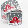 15 feet Red Barn Snowflake Christmas Wired Ribbon, 2.5 Ribbon, Ribbon for Wreaths, Christmas Ribbon view 1