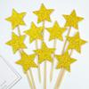 30PCS Glitter Little Star Cupcake Toppers Gold Star Cupcake Picks for Christmas Shower Birthday Wedding Party Favors Supplies view 2