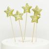 30PCS Glitter Little Star Cupcake Toppers Gold Star Cupcake Picks for Christmas Shower Birthday Wedding Party Favors Supplies view 3