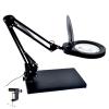 10X Magnifying Glass with Light, 3 Color Modes, 4.7 Real Glass Lens LED Desk Lamp & Clamp, Magnifier Light and Stand for Crafts Welding Close Work view 1