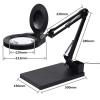 10X Magnifying Glass with Light, 3 Color Modes, 4.7 Real Glass Lens LED Desk Lamp & Clamp, Magnifier Light and Stand for Crafts Welding Close Work view 2