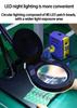 10X Magnifying Glass with Light and Stand, 5" Large Optical Glass Lens, 3 Color Modes Stepless Dimmable, Adjustable Swivel Arm Desk Magnifier for Hobby Reading view 3