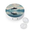 Killer Whale Orca Contact Lens Case Portable Cute Eye Contacts Travel Kit with Mirror Holder Box Container view 1