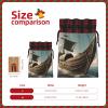 FRGMNT Old Viking Boat print lattice Gift Bags,Reusable Xmas Sacks,Party Favor Bags,Holiday Gift Bags,Wedding Gift Bag view 4