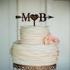 TiTaicor Initials Heart and Arrow Cake topper with date Rustic Cake Topper Engagement Cake Topper Wedding Decoration Cake Topper for Birthday Engagement Anniversary Wedding Shower Supplies. view 1
