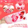 100 Pack Valentine Treat Bags,Valentines Cellophane Treat Bags, Plastic Valentines Goodie Bag Candy Cookie Bakery Heart Clear Gift Bag for Valentine's Day Holiday Wedding Party Favors Supplies view 3