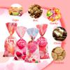 100 Pack Valentine Treat Bags,Valentines Cellophane Treat Bags, Plastic Valentines Goodie Bag Candy Cookie Bakery Heart Clear Gift Bag for Valentine's Day Holiday Wedding Party Favors Supplies view 4