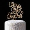 TiTaicor Personalised Wedding Custom Names Cake Topper Unique Wedding Cake Topper Decoration Wedding Love Cake Topper Rustic Party Cake Topper for Birthday Engagement Anniversary Wedding Shower. view 1