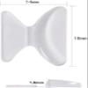 ADAGA Clear Eyeglass Nose Pads, 5 Pairs Anti-slip Pads Nose Cushions Stick on Silicone For Glasses Spectacles Eyeglass Sunglass, 1.8 mm Thick view 2