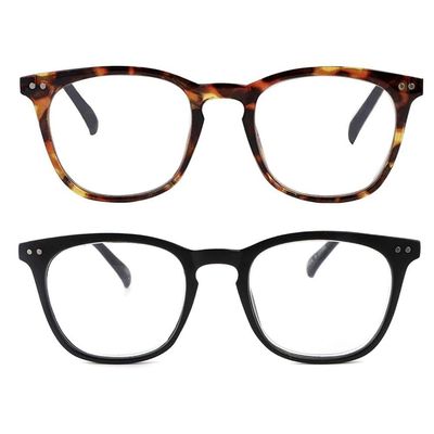 JiSoo 2 Pack Reading Glasses Women 1.5 Stylish Designer Readers 1.5, Womens Readers 1.5+ with Spring Hinge, Tortoise+ Black