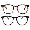 JiSoo 2 Pack Reading Glasses Women 1.5 Stylish Designer Readers 1.5, Womens Readers 1.5+ with Spring Hinge, Tortoise+ Black view 1