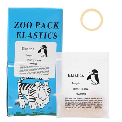 5000pcs/Box Orthodontic Elastics Dental Rubber Bands Intraoral Elastic Bands Black Penguin Light, 3.5 Oz, 5/16''