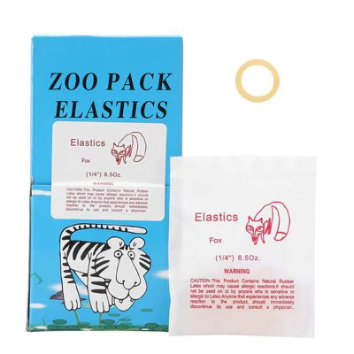 5000pcs/Box Orthodontic Elastics Dental Rubber Bands Intraoral Elastic Bands Red Fox Heavy, 6.5 Oz, 1/4''
