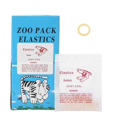 5000pcs/Box Orthodontic Elastics Dental Rubber Bands Intraoral Elastic Bands Red Rabbit Heavy, 6.5 Oz, 3/16''