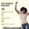 Klova Energy Patches with Caffeine, Green Tea Extract, Peppermint Leaf Extract, Vitamin B3 and Vitamin B6 - for Enhanced Morning Wakefulness view 2