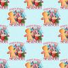 Festive Peppermint Season Thick Wrapping Paper, Gingerbread Man Poinsettia Holiday Gift Wrap, Hot Cocoa Theme for Grandchild (12 foot x 30 inch roll) view 2