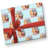 Festive Peppermint Season Thick Wrapping Paper, Gingerbread Man Poinsettia Holiday Gift Wrap, Hot Cocoa Theme for Grandchild (12 foot x 30 inch roll) view 3