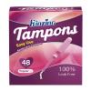 KINZINO Cotton Tampons for Women Applicator Tampons Regular Absorbency Breathable Period Tampon Sport Leakguard Braid Dye Free Unscented 48 Count view 1