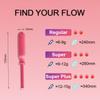 KINZINO Cotton Tampons for Women Applicator Tampons Regular Absorbency Breathable Period Tampon Sport Leakguard Braid Dye Free Unscented 48 Count view 4